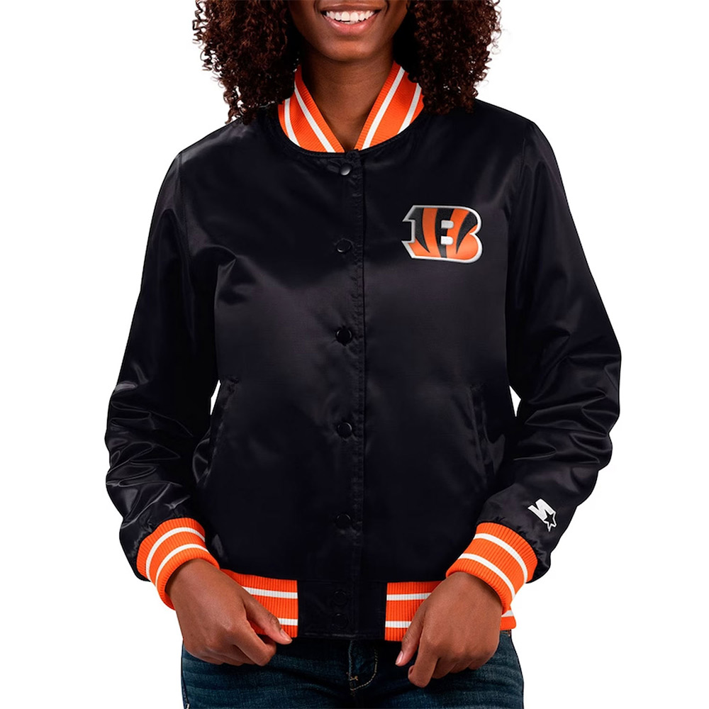 Cincinnati Bengals Mitchell And Ness Satin Jacket 1 Cincinnati Bengals Mitchell And Ness Satin Jacket