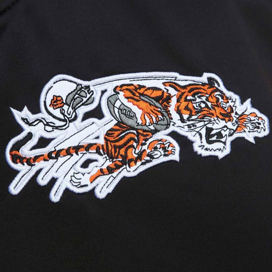 Cincinnati Bengals Heavyweight Satin Jacket 7 Cincinnati Bengals Heavyweight Black Jacket