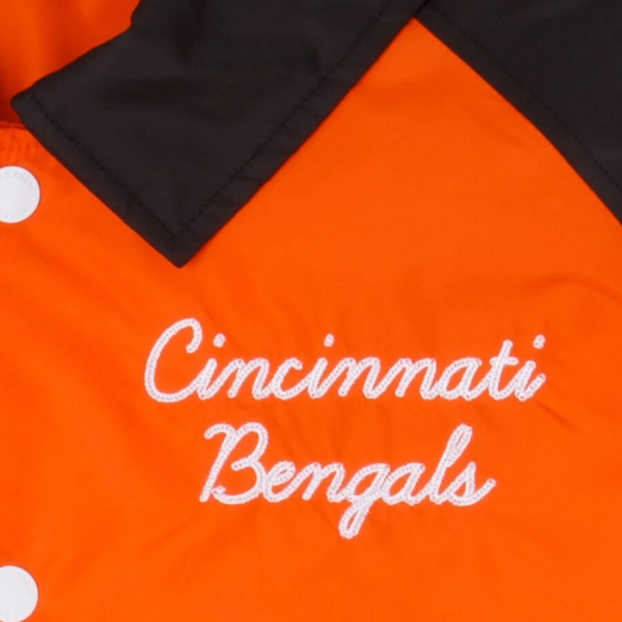 Cincinnati Bengals Orange And Black Throwback Nylon Jacket