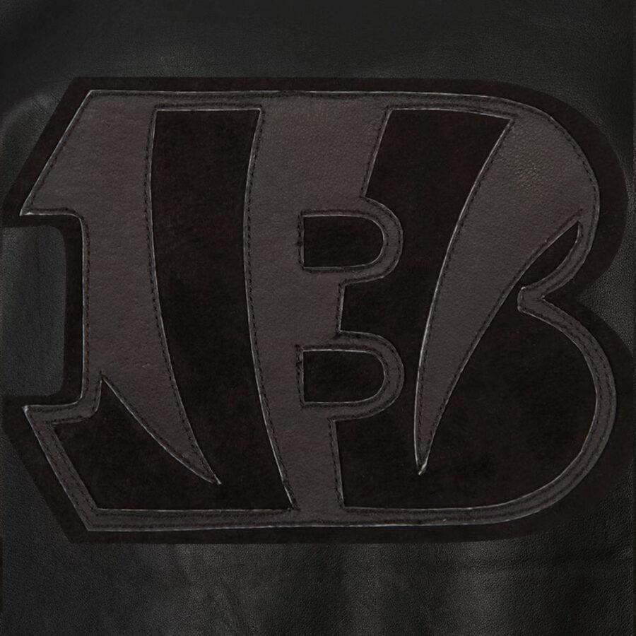 Cincinnati Bengals Tonal Leather Jacket