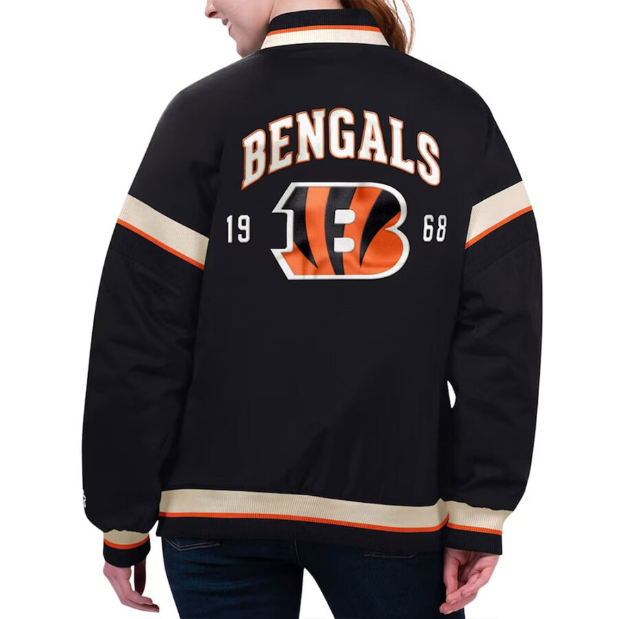 Alternative view of Women's Cincinnati Bengals Black Varsity Jacket