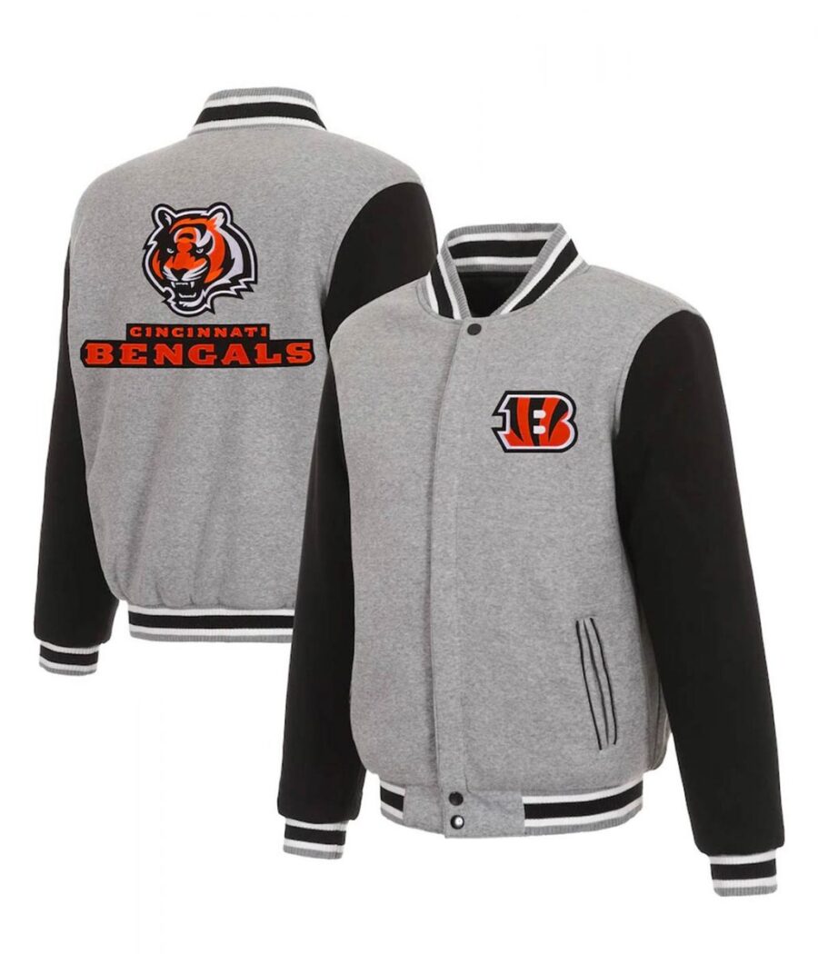 Cincinnati Bengals Black And Gray Wool Jacket 5 Cincinnati Bengals Varsity Gray And Black Jacket Scaled 1