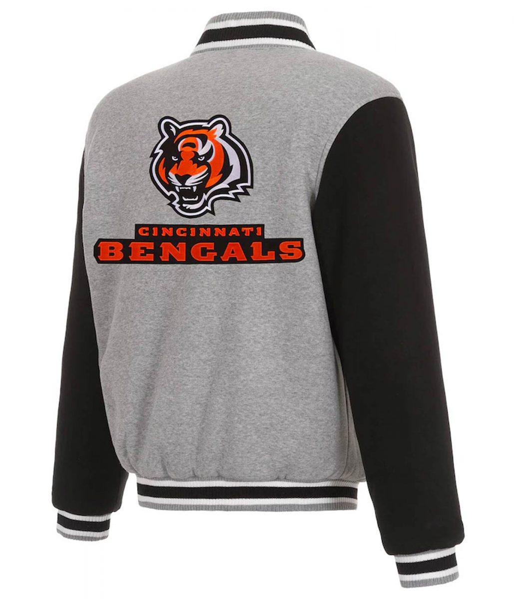 Cincinnati Bengals Black And Gray Wool Jacket 2 Cincinnati Bengals Black And Gray Wool Jacket - Image 2