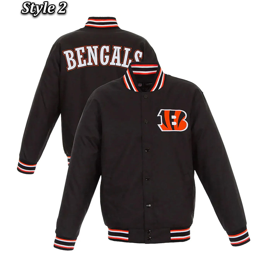 Cincinnati Bengals Black Wool Varsity Jacket 5 Cincinnati Bengals Black Wool Varsity Jacket - Image 5