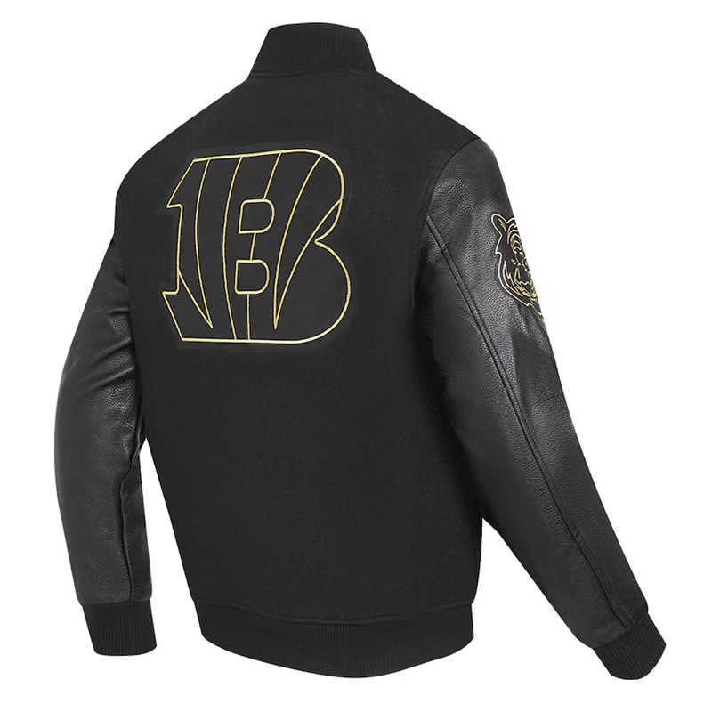 Nfl Cincinnati Bengals Black Varsity Jacket 4 Nfl Cincinnati Bengals Black Varsity Jacket - Image 4