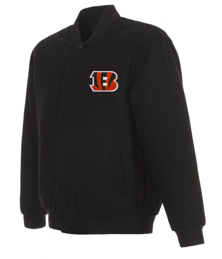 Cincinnati Bengals Black Wool Jacket