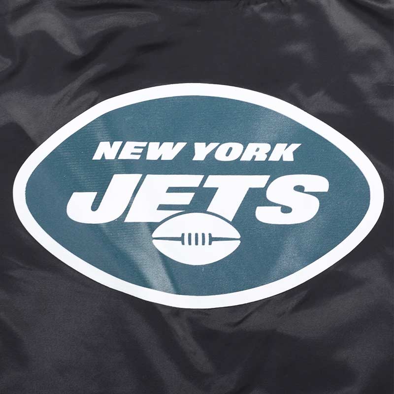 Women'S New York Jets Black Satin Jacket 5 Women'S New York Jets Black Satin Jacket - Image 5