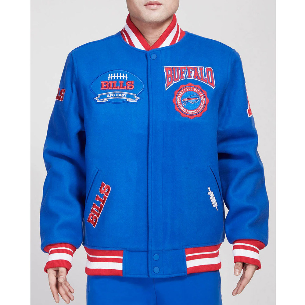 Nfl Buffalo Bills Blue Wool Varsity Jacket 1 Nfl Buffalo Bills Blue Wool Varsity Jacket
