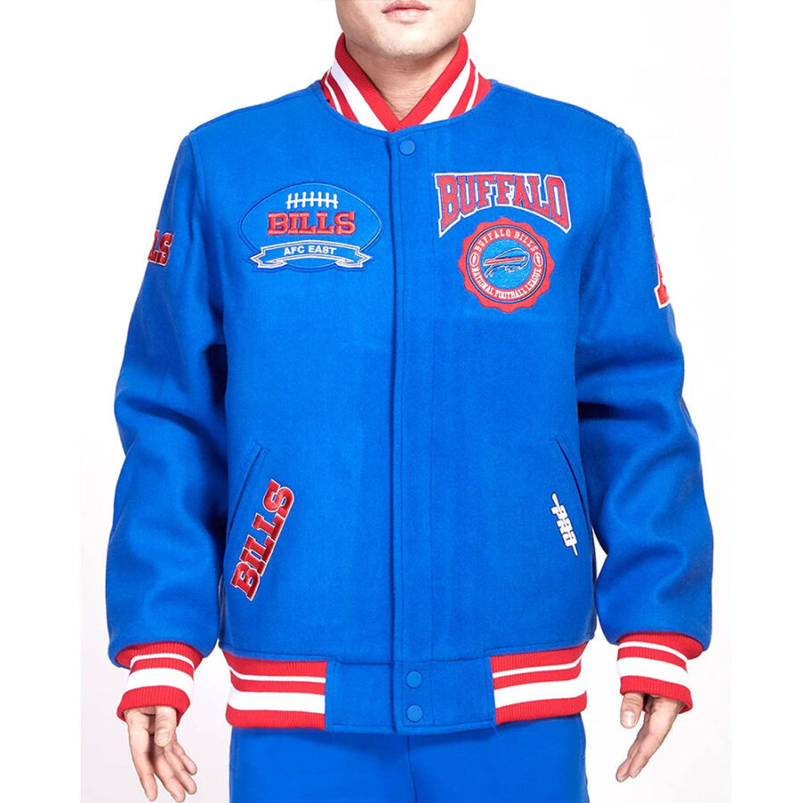 Buffalo Bills Blue Wool Varsity Jacket