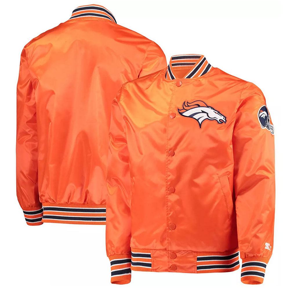 Nfl Denver Broncos Retro Orange Jacket 3 Nfl Denver Broncos Retro Orange Jacket - Image 3