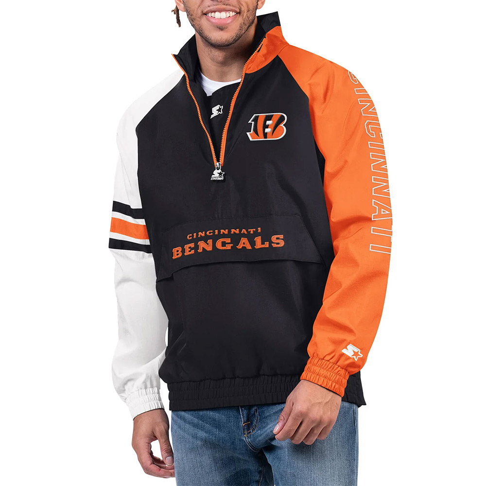 Nfl Men'S Cincinnati Bengals Pullover Jacket 1 Nfl Men'S Cincinnati Bengals Pullover Jacket