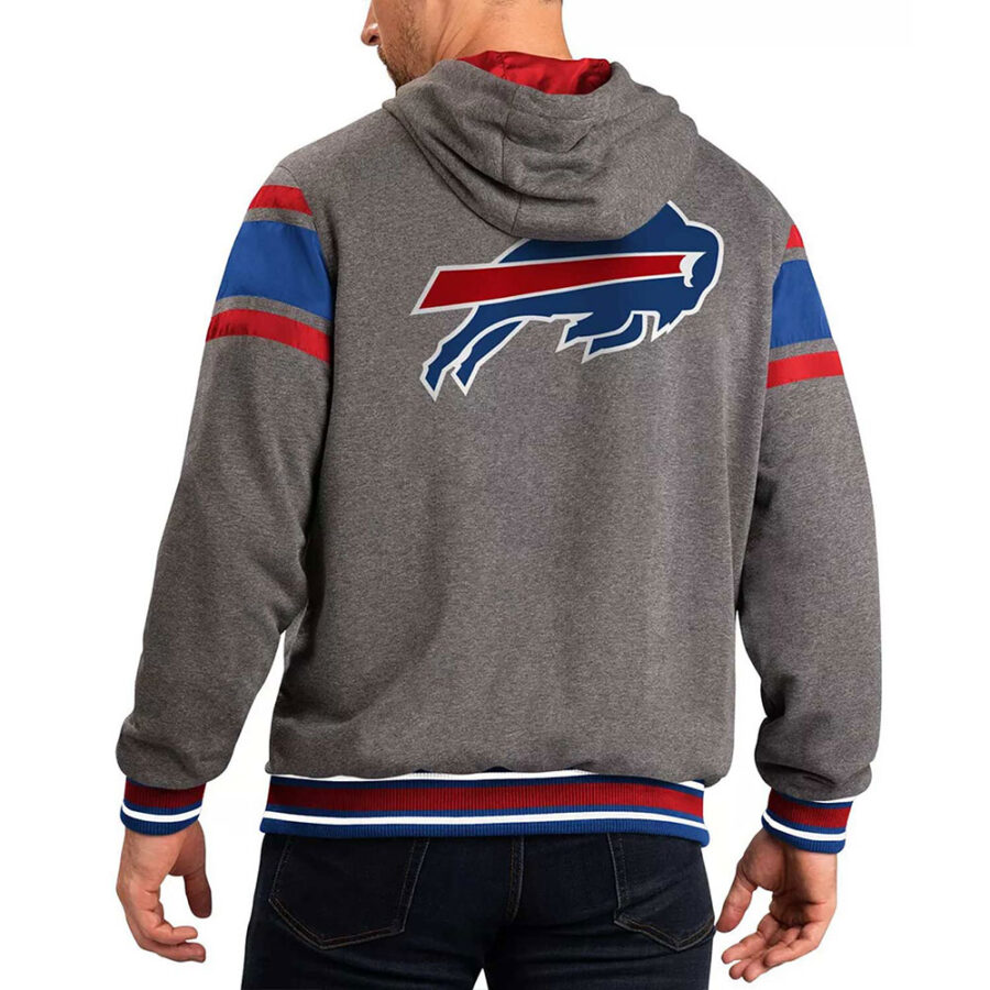 Alternative view of Men's Buffalo Bills Gray Extreme Hoodie