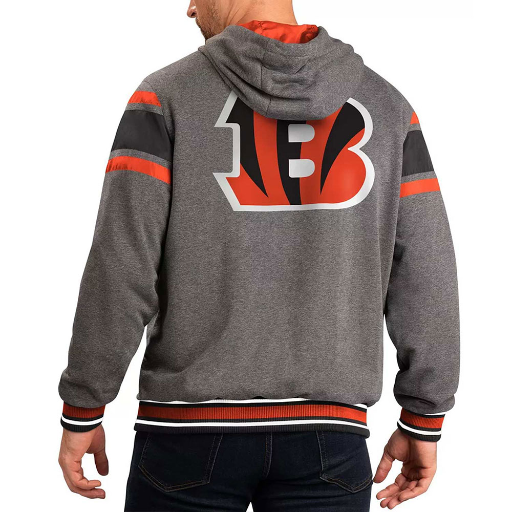 Cincinnati Bengals Gray Extreme Hoodie 2 Cincinnati Bengals Gray Extreme Hoodie - Image 2