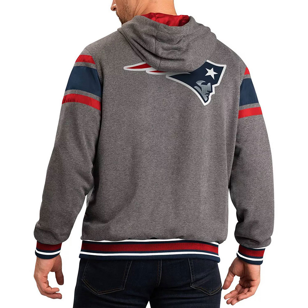 Nfl New England Patriots Gray Extreme Hoodie 2 Nfl New England Patriots Gray Extreme Hoodie - Image 2
