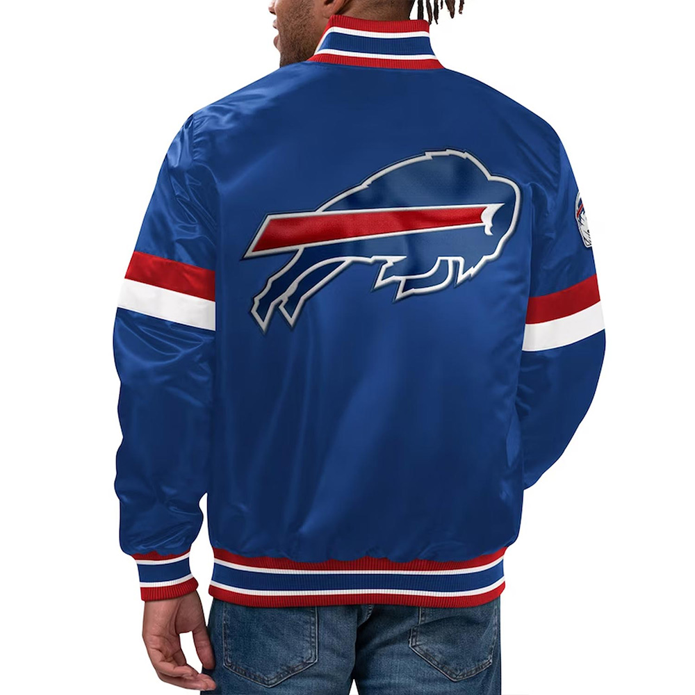 Nfl Buffalo Bills Home Game Satin Jacket 2 Nfl Buffalo Bills Home Game Satin Jacket - Image 2