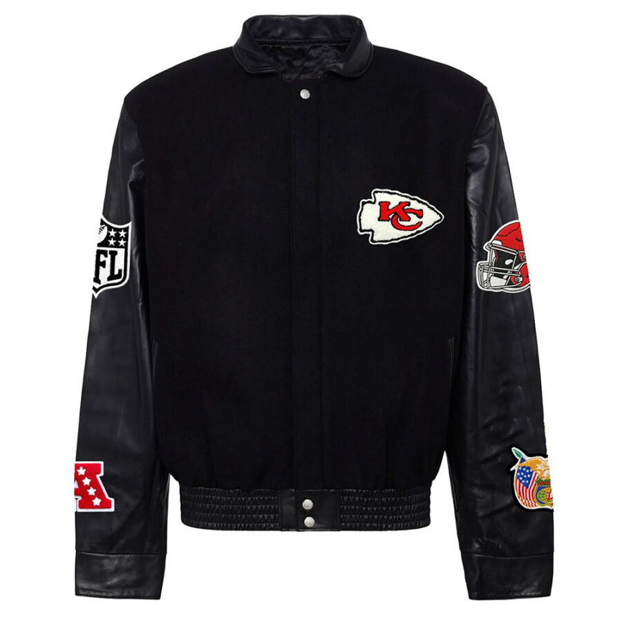 NFL Kansas City Chiefs Varsity Black Jacket