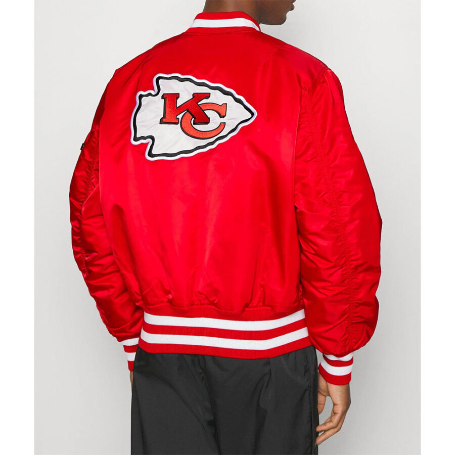 Alternative view of kansas City Chiefs Ma 1 Bomber Jacket