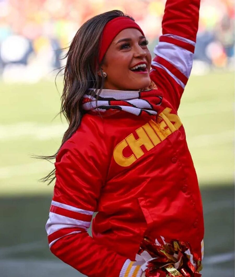 Kansas City Chiefs Cheerleaders Satin Jacket Scaled 1