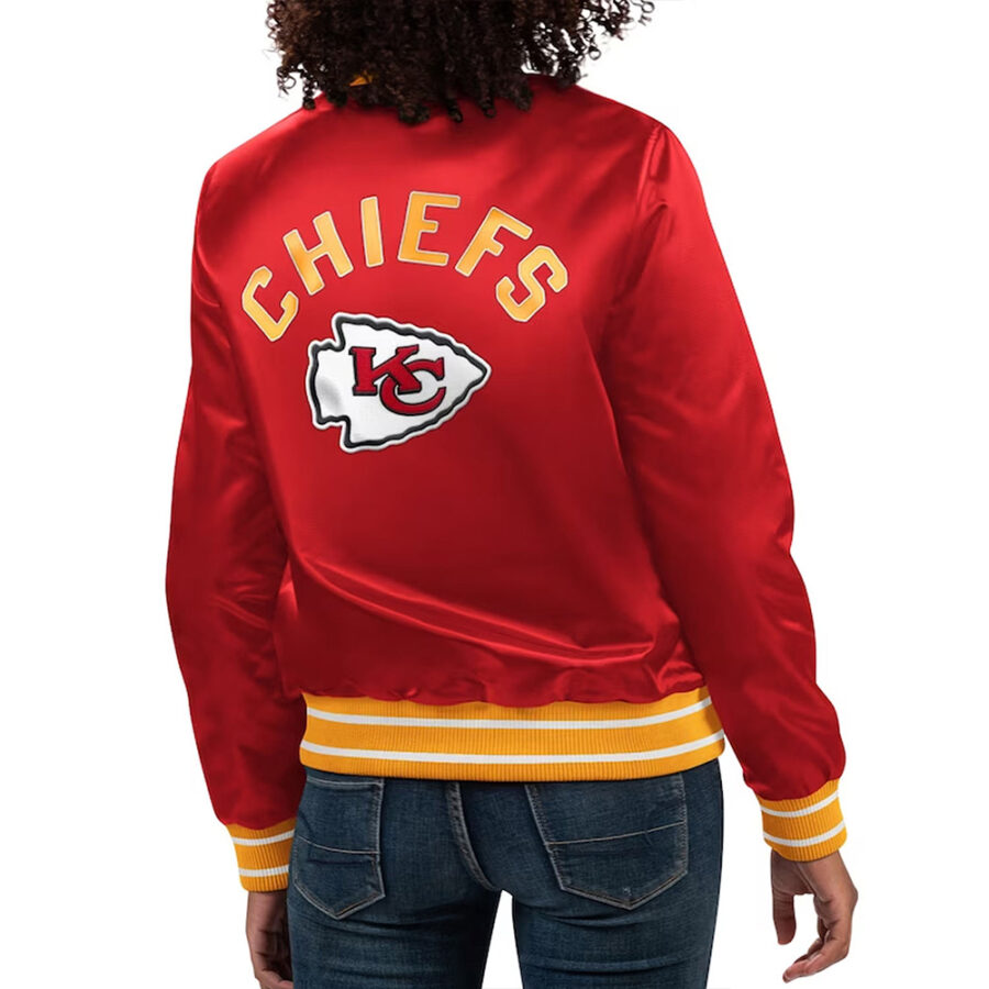 Alternative view of NFL Kansas City Chiefs Count Red Satin Jacket