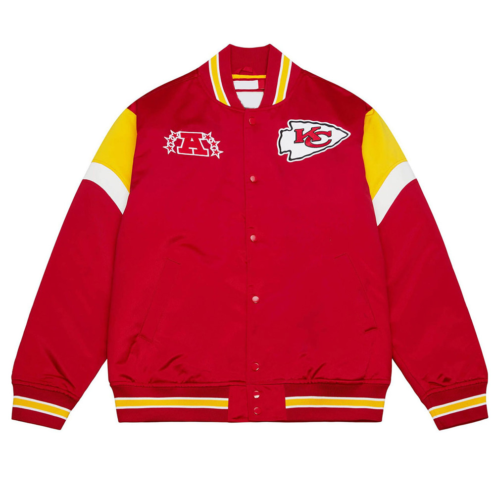 Kansas City Chiefs Heavyweight Satin Jacket 1 Kansas City Chiefs Heavyweight Satin Jacket