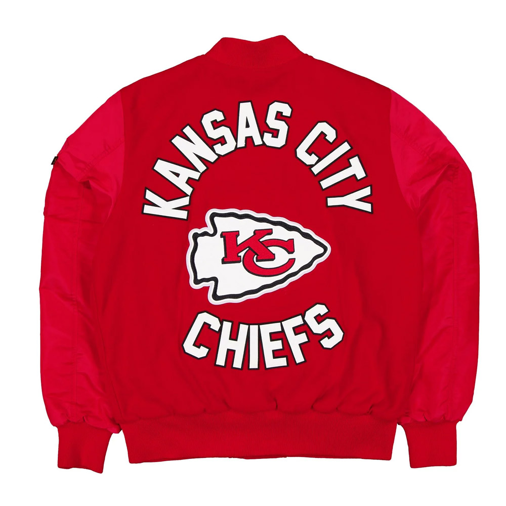 Kansas City Chiefs Ma-1 Historic Bomber Jacket 2 Kansas City Chiefs Ma-1 Historic Bomber Jacket - Image 2