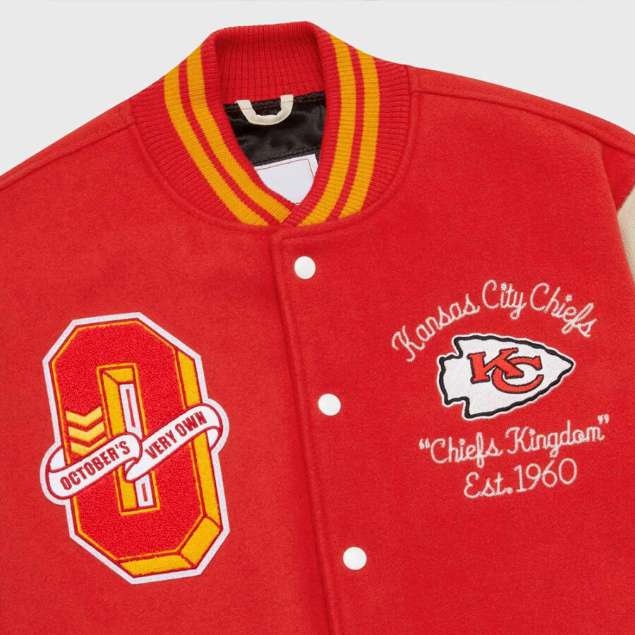 Nfl Kansas City Chiefs Ovo Varsity Jacket 13 Kansas City Chiefs Ovo Letterman Jacket