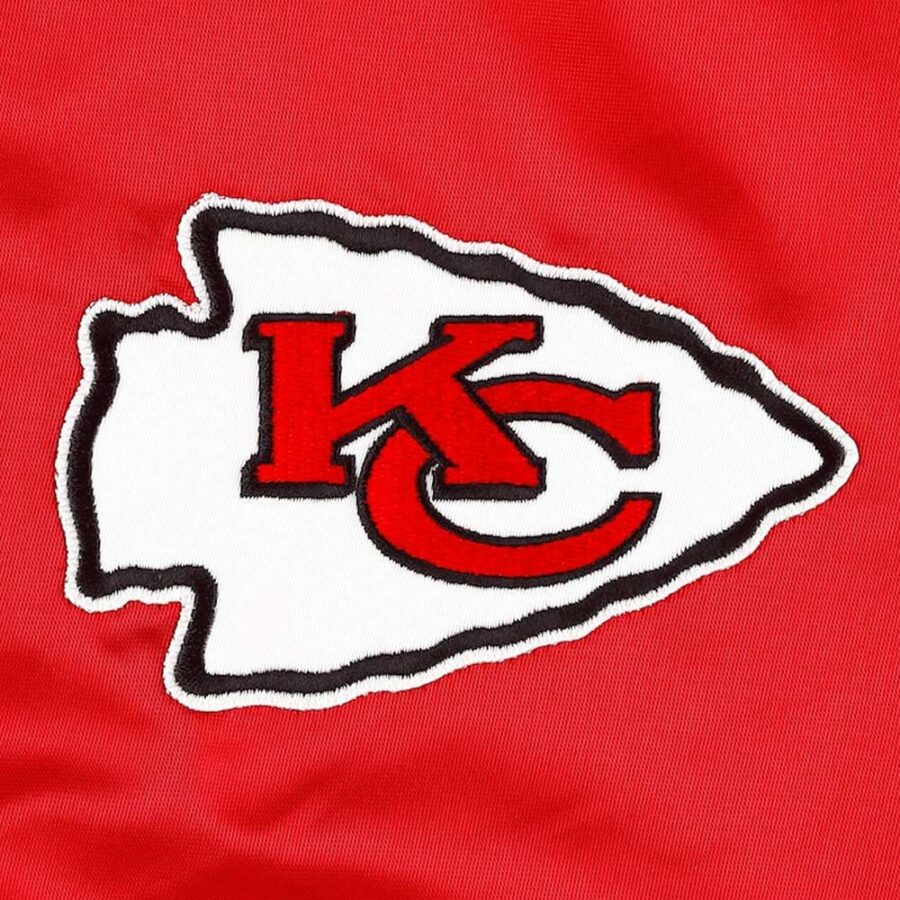 Nfl Kansas City Chiefs Roll Jacket 7 Kansas City Chiefs Pick And Roll Red Satin Jacket