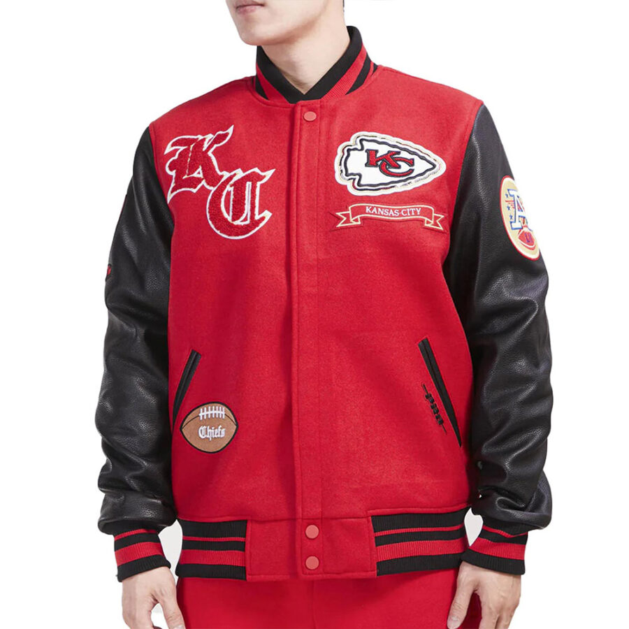 Prep Kansas City Chiefs Varsity Jacket - Trendy Leather Jackets