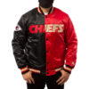Kansas City Chiefs Red and Black Satin Jacket