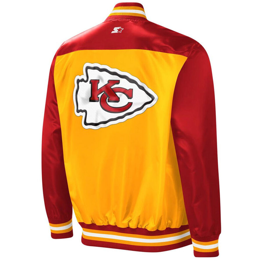Alternative view of Tradition Kansas City Chiefs Red and Gold Satin Jacket