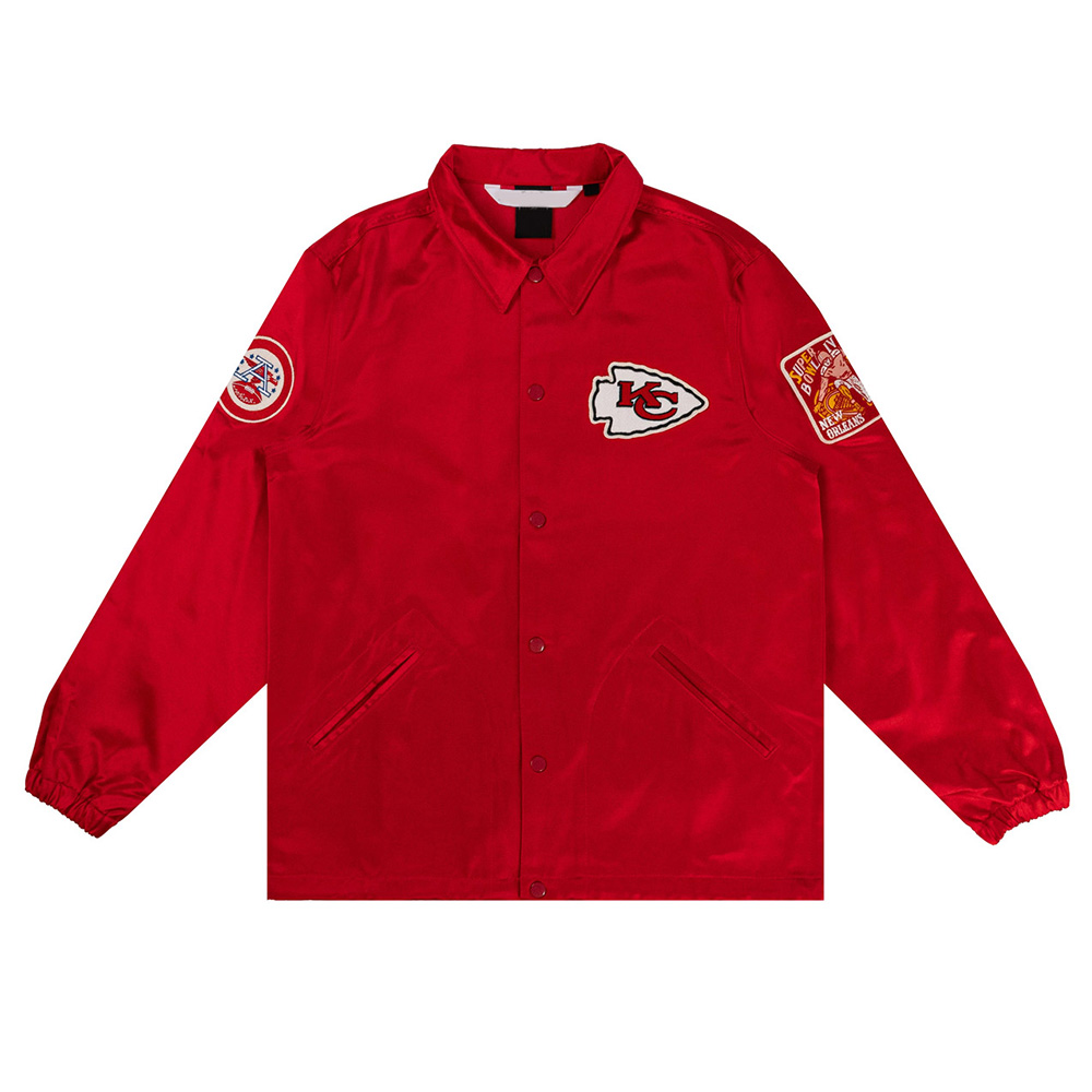 Kansas City Chiefs Red Windbreaker Jacket 1 Kansas City Chiefs Red Windbreaker Jacket