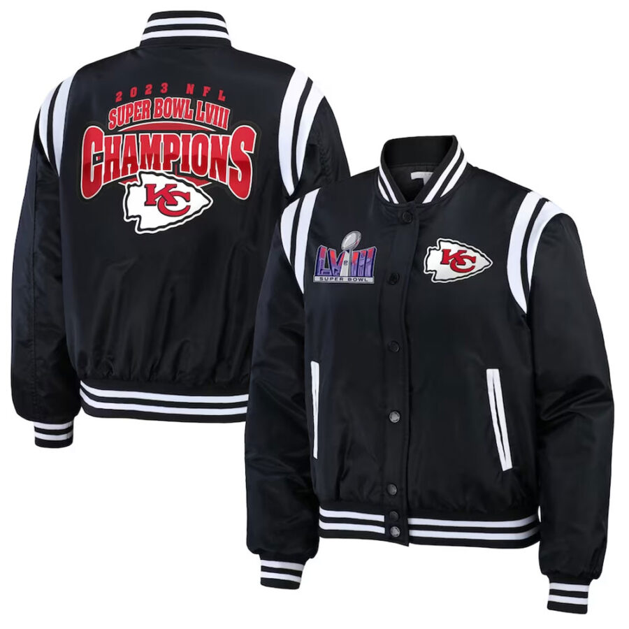 Kansas City Chiefs Black Bomber Jacket 5 Kansas City Chiefs Super Bowl Lviii Champions Jacket