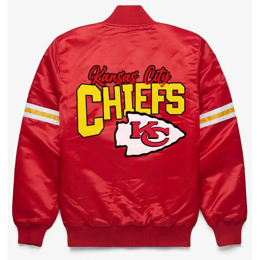 Alternative view of Kansas City Chiefs Super Bowl Red Satin Jacket