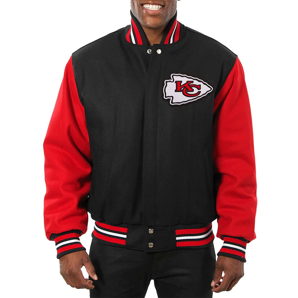 Nfl Kc Chiefs Black And Red Wool Jacket 1 Nfl Kc Chiefs Black And Red Wool Jacket - Trendy Leather Jackets