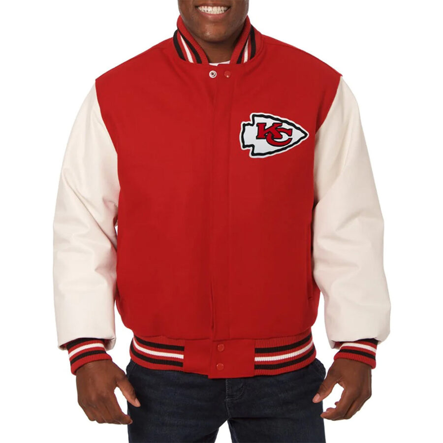 NFL Red/Cream Kansas City Varsity Jacket