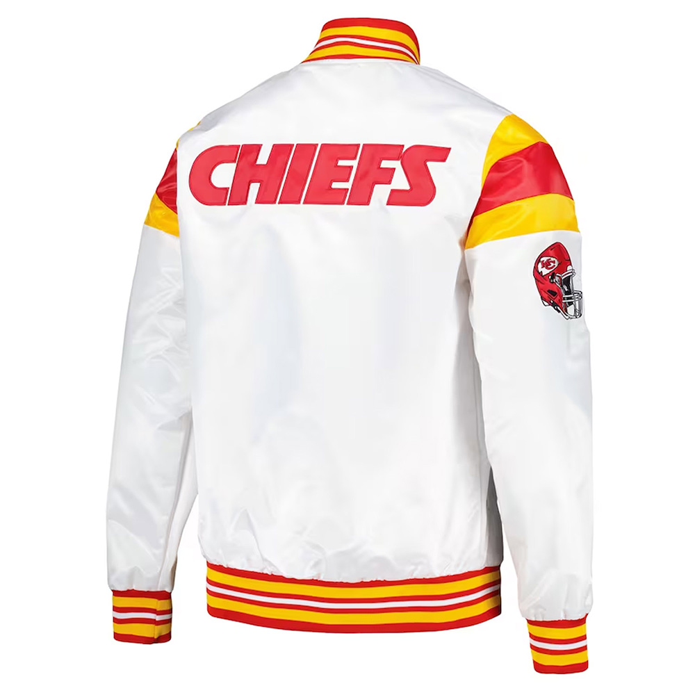 Kansas City White Varsity Satin Jacket 2 Kansas City White Varsity Satin Jacket - Image 2