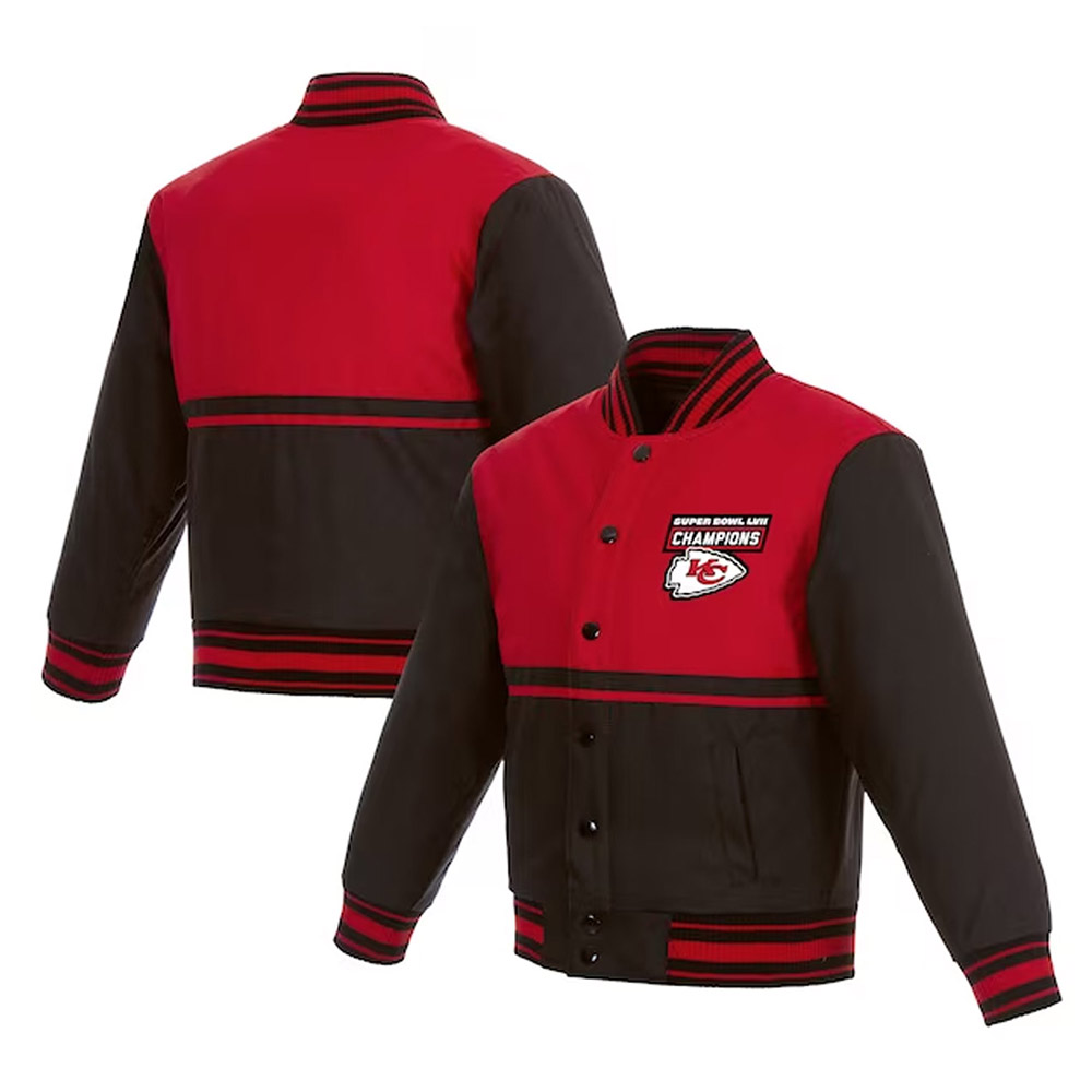 Black/Red Super Bowl City Chiefs Youth Jacket 3 Black/Red Super Bowl City Chiefs Youth Jacket - Image 3