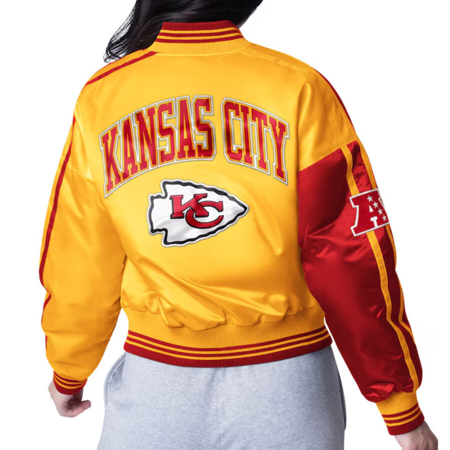 Alternative view of Kansas City Chiefs Zone Blitz Red/Gold Jacket