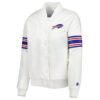 Women's Buffalo Bills White Satin Jacket - Trendy Leather Jackets