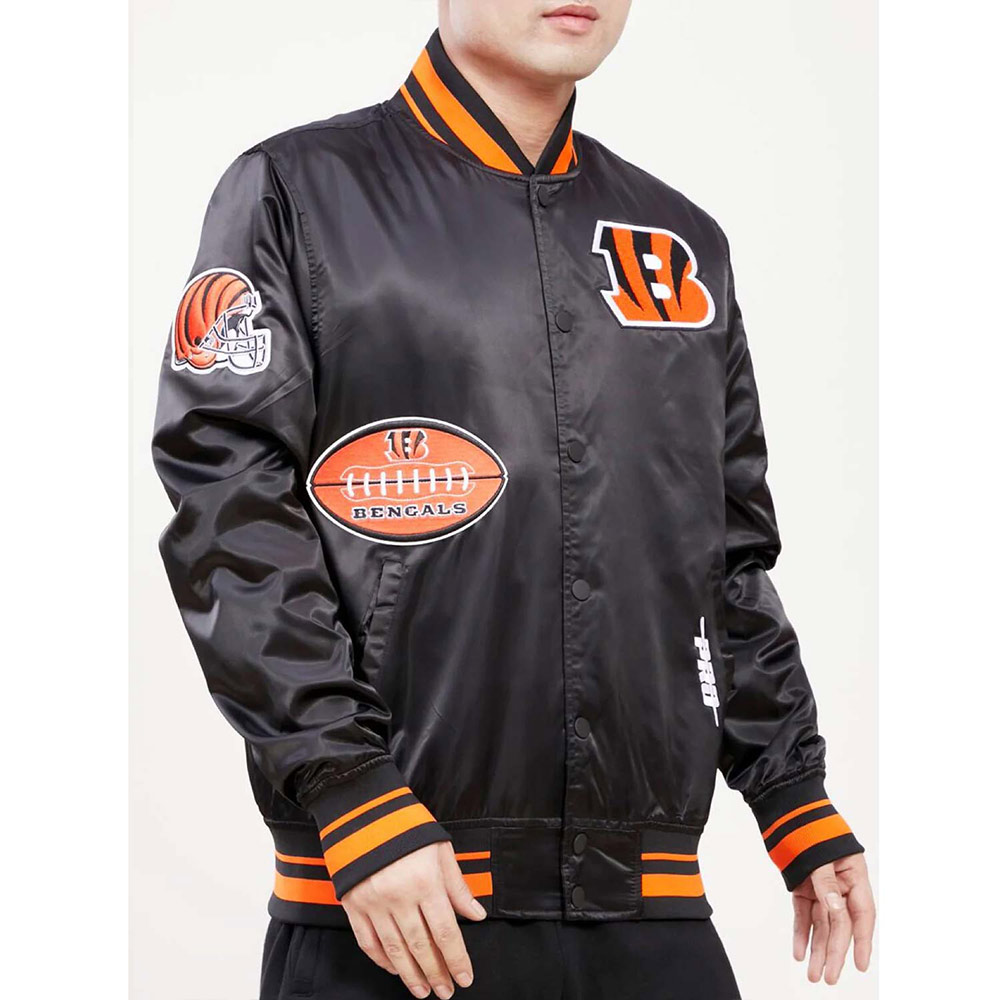 Nfl Cincinnati Bengals Pro Standard Satin Jacket 3 Nfl Cincinnati Bengals Pro Standard Satin Jacket - Image 3