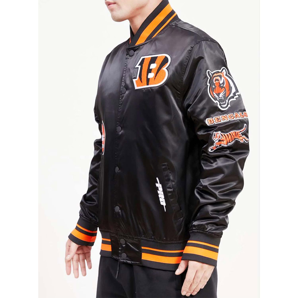 Nfl Cincinnati Bengals Pro Standard Satin Jacket 4 Nfl Cincinnati Bengals Pro Standard Satin Jacket - Image 4