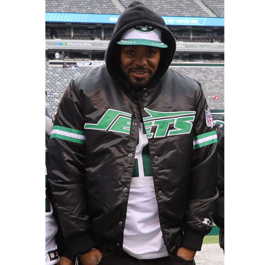 Men'S Nfl Method New York Jets Jacket 17 Method Man Jets Satin Jacket