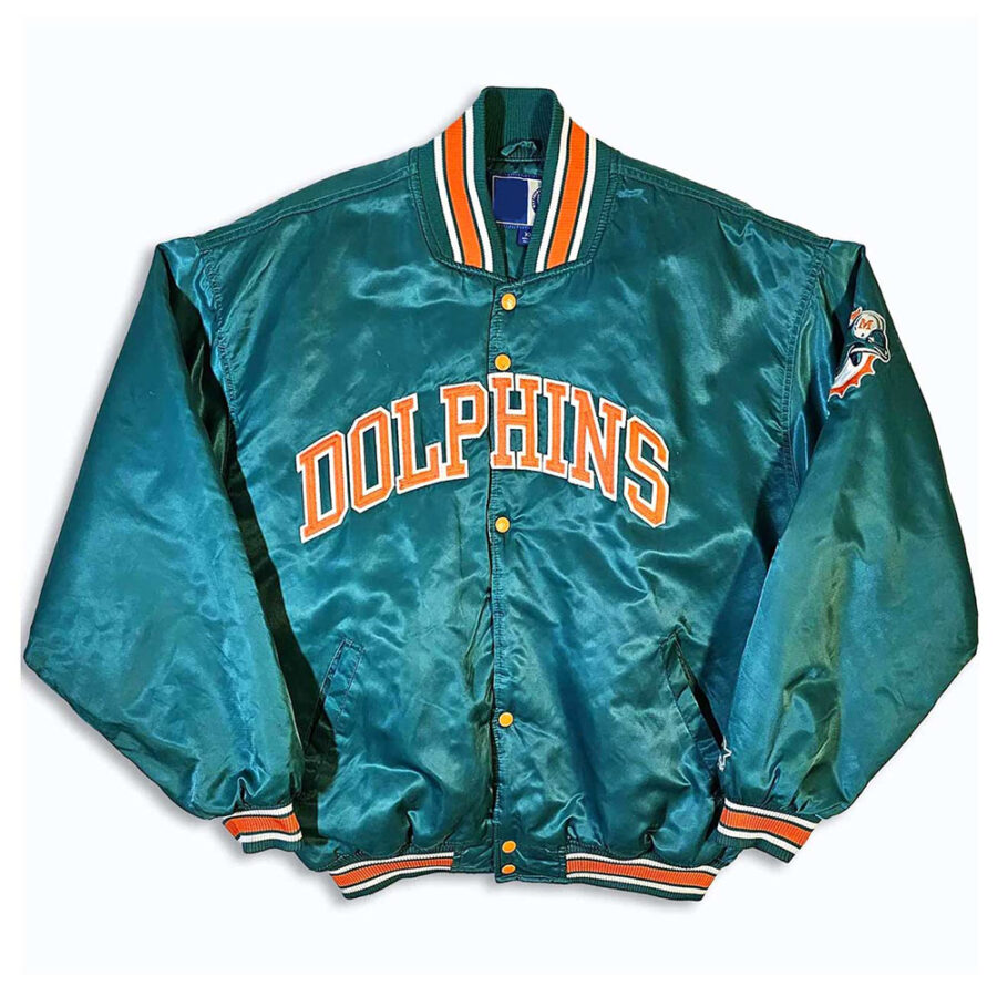 90s Miami Dolphins Satin Jacket