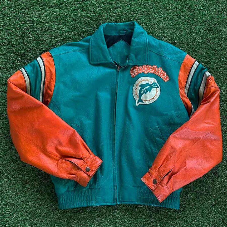 Alix Earle Miami Dolphins Leather Jacket
