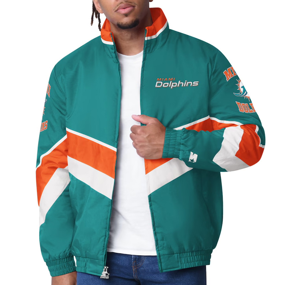 Nfl Miami Dolphins Captain Jacket 1 Nfl Miami Dolphins Captain Jacket