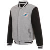 NFL Miami Dolphins Gray And Black Varsity Jacket