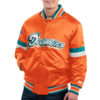 Miami Dolphins Classics Orange Satin Jacket