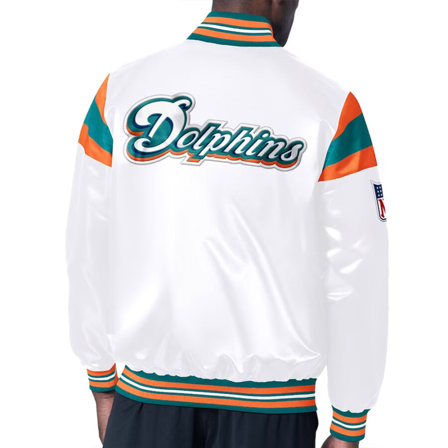 Alternative view of NFL Miami Dolphins Midweight White Jacket