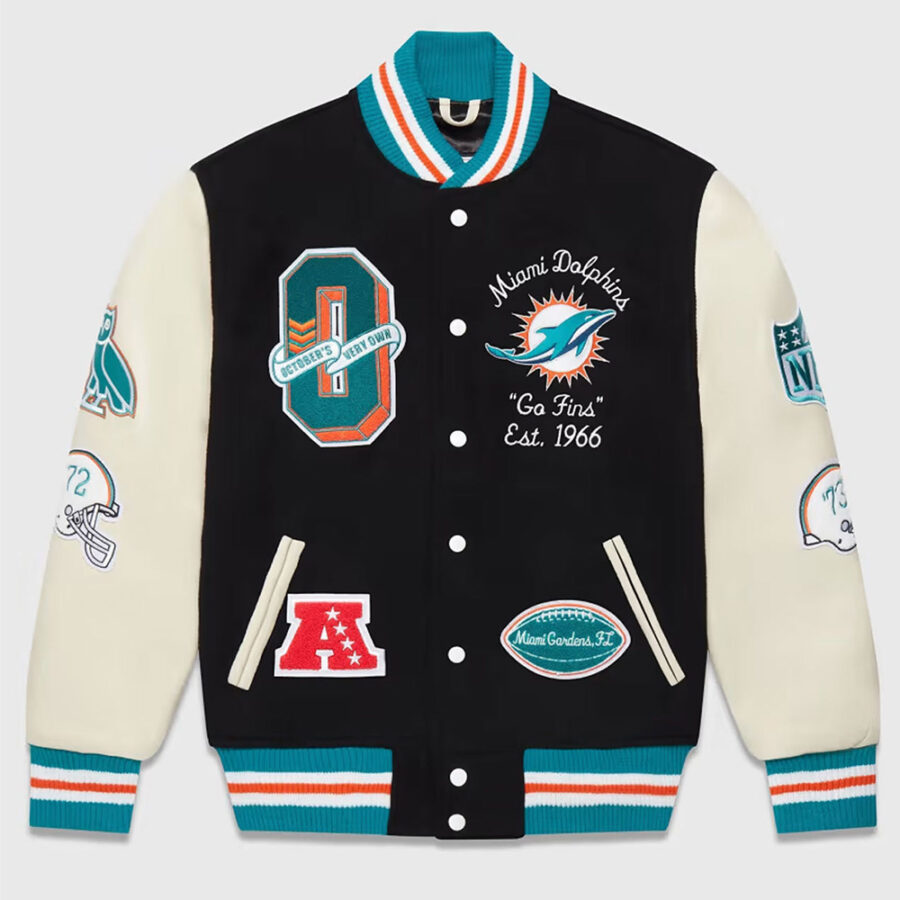 NFL OVO Miami Dolphins Varsity Jacket