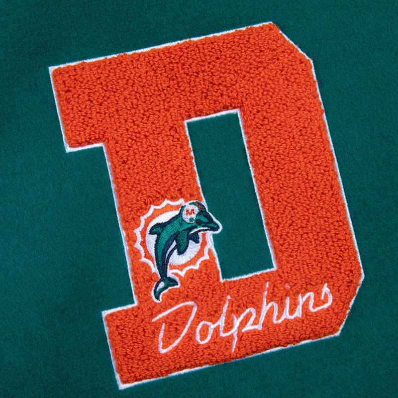 Nfl Miami Dolphins Letterman Jacket 5 Nfl Miami Dolphins Letterman Jacket - Image 5